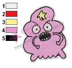 Angry Lumpy Space Princess Embroidery Design